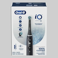 Oral-B iO 6 Smart Rechargeable Electric Toothbrush – Black Lava