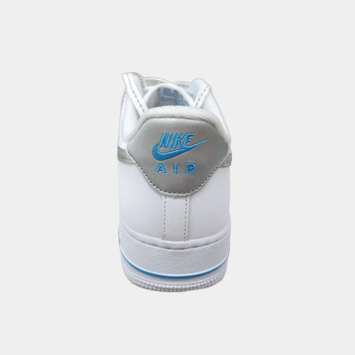 Nike Air Force 1 ’07 Low Men’s Trainers in White Having Blue Swoosh