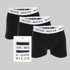 NICCE Wisbor Men’s 3-Pack Boxer Shorts – Black