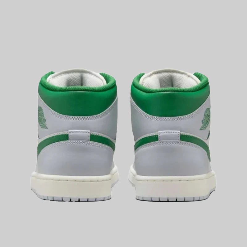 Nike Air Jordan 1 Mid Men's Shoes - White/Green