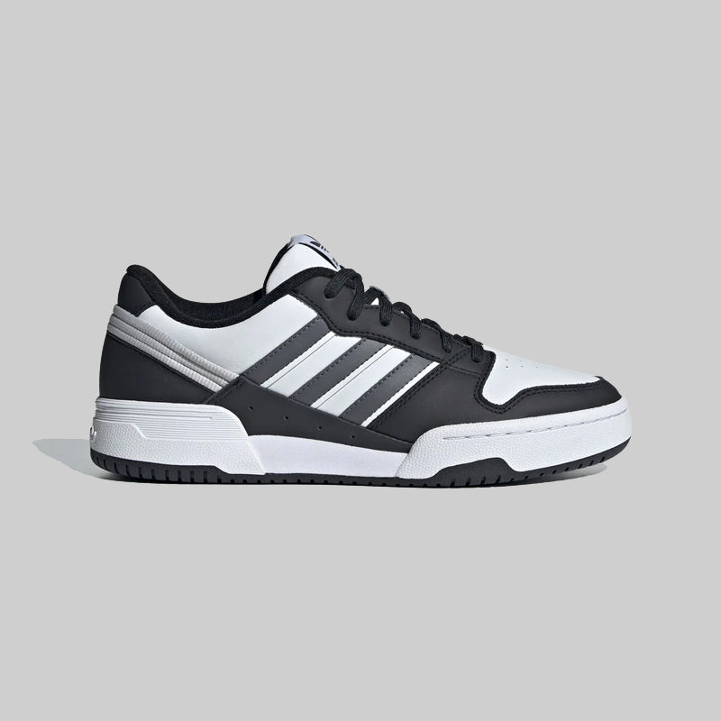 Adidas Men’s Team Court 2-Stripes Sneakers – White & Black