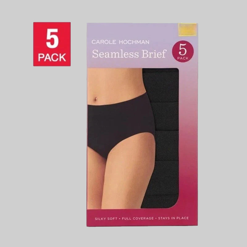 Carole Hochman Ladies’ Seamless Briefs – 5 Pack