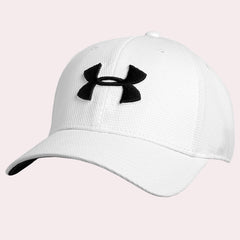 Under Armour UA Blitzing Stretch Fit Baseball Cap - White