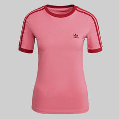 Adidas 3 Stripe Adicolor Classics Collegiate Tight T-shirt Pink Ivory