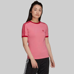 Adidas 3 Stripe Adicolor Classics Collegiate Tight T-shirt Pink Ivory