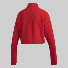 Adidas Originals Women's Cropped Red Sweatshirt
