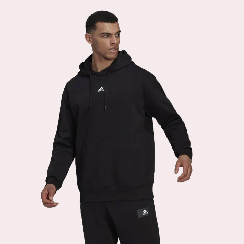 Adidas Feelvivid Cotton Fleece Drop Shoulder Hoodie - Black