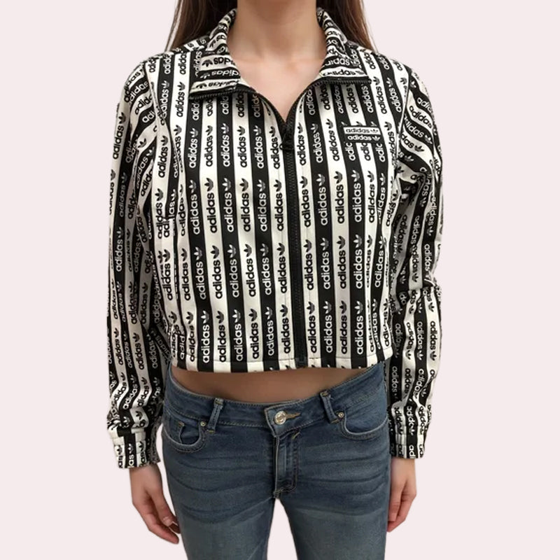 Adidas Originals 1/2 Zip Cropped Women Sweatshirt