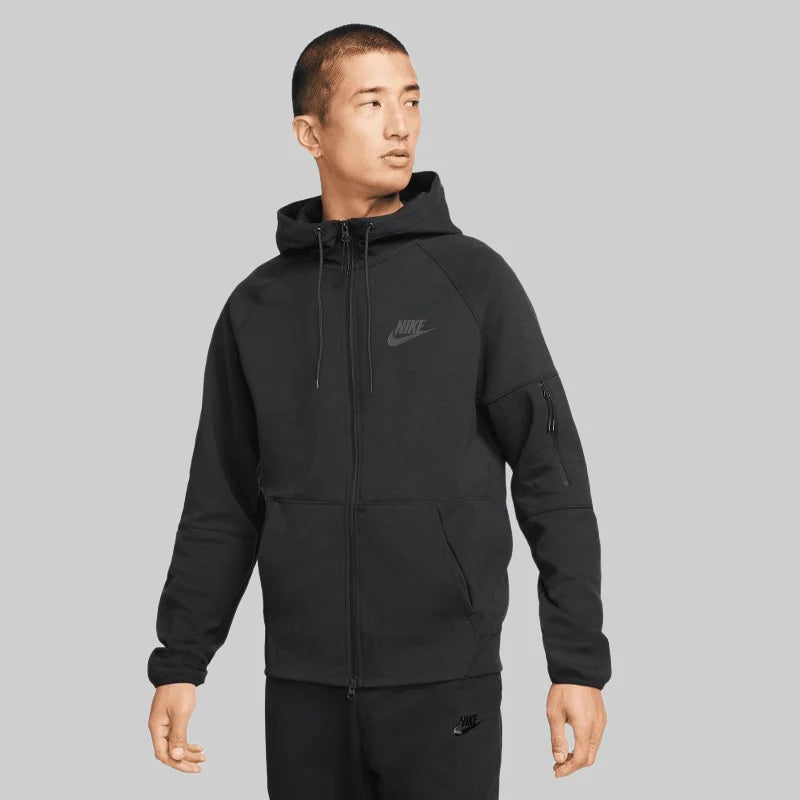 Nike Fleece Woven Full Zip Hoodie