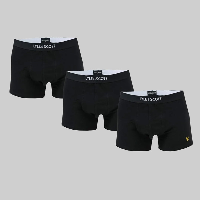 Lyle & Scott Nathan Men’s 3-Pack Stretch Boxer Shorts – Black