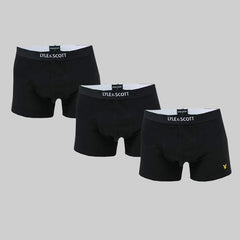 Lyle & Scott Nathan Men’s 3-Pack Stretch Boxer Shorts – Black